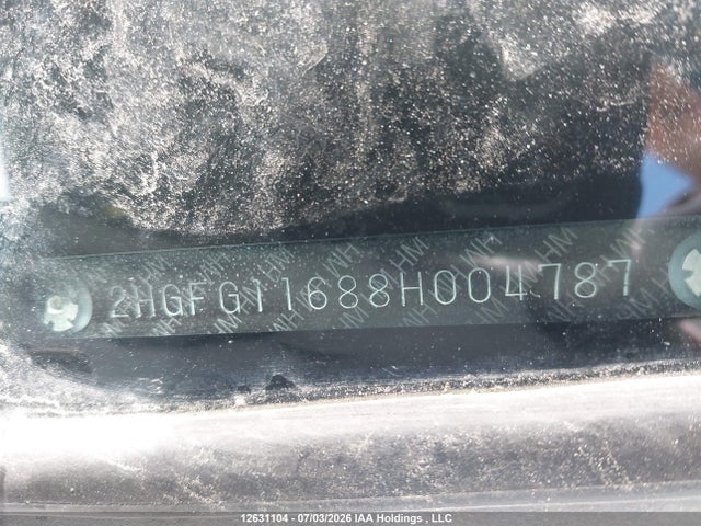 Продажа на аукционе авто 2008 Honda Civic Lx, vin: 2HGFG11688H004787, номер лота: 12631104