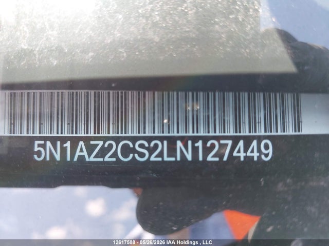 2020 Nissan Murano Sl მანქანა იყიდება აუქციონზე, vin: 5N1AZ2CS2LN127449, აუქციონის ნომერი: 12617588