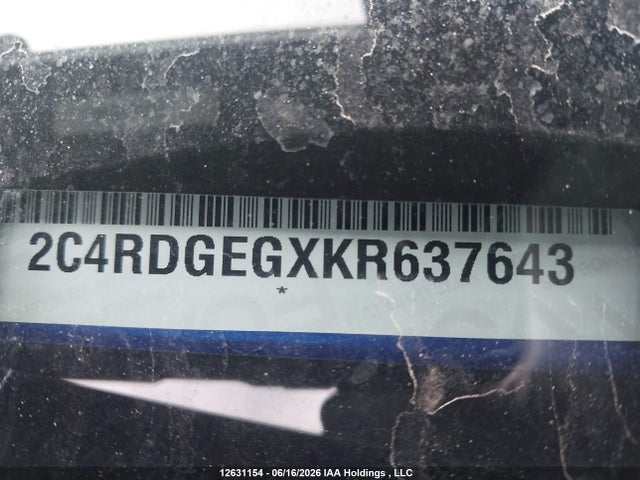 Продажа на аукционе авто 2019 Dodge Grand Caravan Gt, vin: 2C4RDGEGXKR637643, номер лота: 12631154