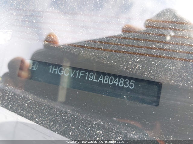 Продаж на аукціоні авто 2020 Honda Accord, vin: 1HGCV1F19LA804835, номер лоту: 12631212
