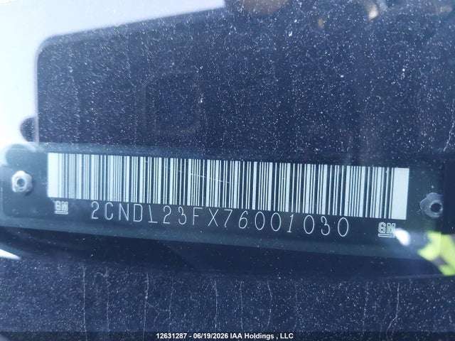 12631287 :رقم المزاد ، 2CNDL23FX76001030 vin ، 2007 Chevrolet Equinox Ls مزاد بيع