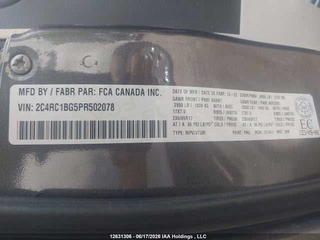 Chrysler Pacifica Touring L 2023 2C4RC1BG5PR502078 Image 18