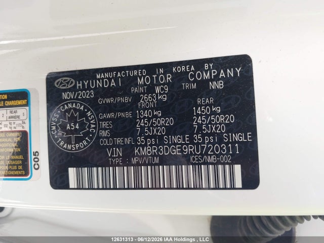 Hyundai Palisade 2024 KM8R3DGE9RU720311 Image 9