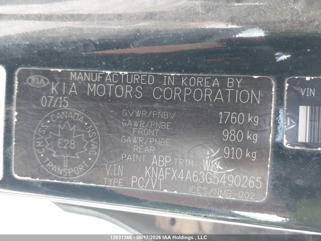 KIA FORTE LX 2016 KNAFX4A63G5490265 Image 9