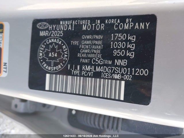 Hyundai Elantra Preferred With Tech Package 2025 KMHLM4DG7SU011200 Image 9