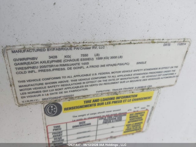American Road Trailer Other 2015 5RXTD2624F1032231 Image 9