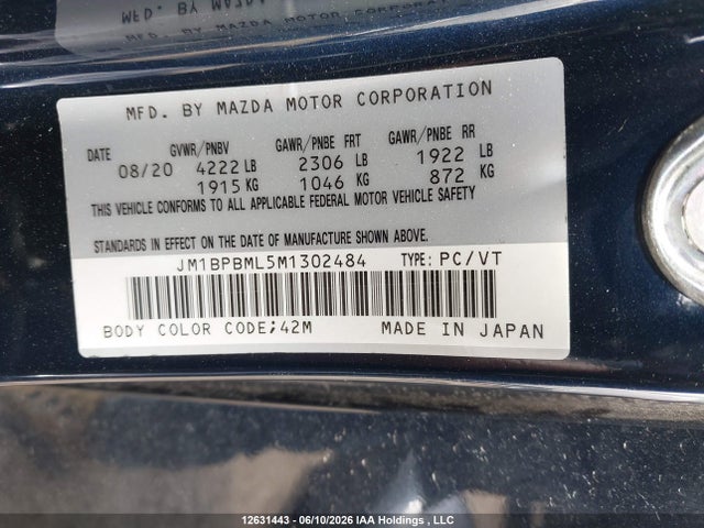 Mazda 3 Premium 2021 JM1BPBML5M1302484 Image 9