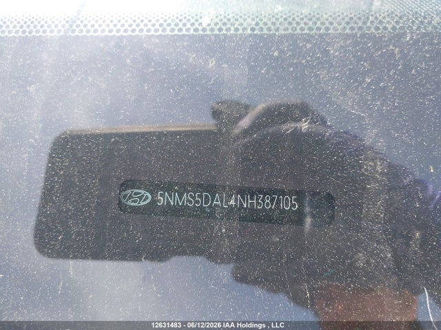 5NMS5DAL4NH387105 Hyundai Santa Fe Ultimate Calligraphy