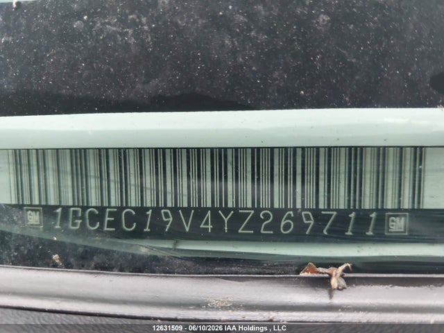 12631509 :رقم المزاد ، 1GCEC19V4YZ269711 vin ، 2000 Chevrolet Silverado C1500 مزاد بيع