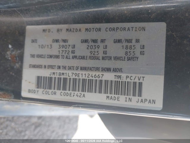 JM1BM1L79E1124667 Mazda Mazda3 Gs-sky