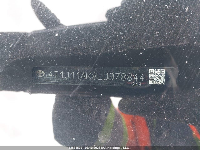 2020 Toyota Camry Se მანქანა იყიდება აუქციონზე, vin: 4T1J11AK8LU978844, აუქციონის ნომერი: 12631539