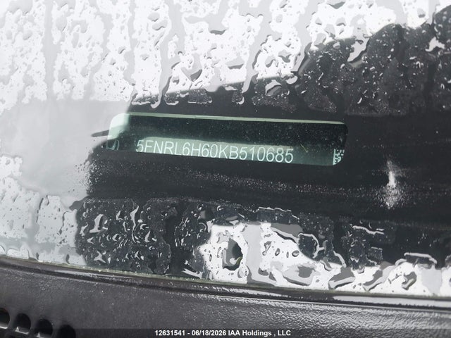 12631541 :رقم المزاد ، 5FNRL6H60KB510685 vin ، 2019 Honda Odyssey Ex-l مزاد بيع