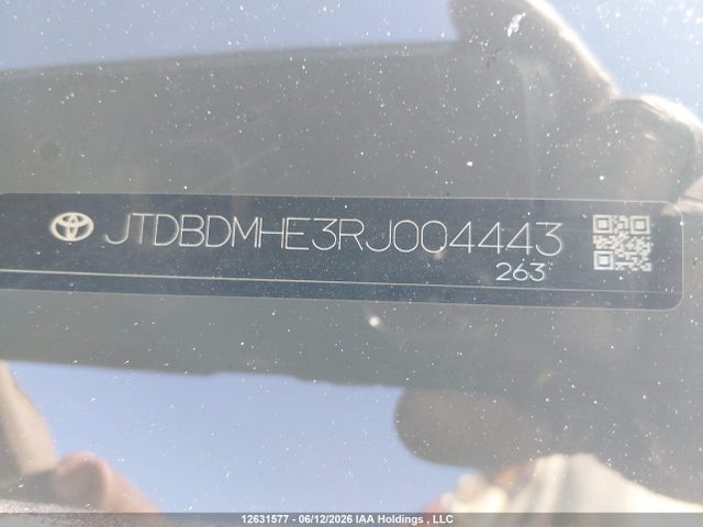 Aukcja sprzedaży 2024 Toyota Corolla Hybrid Le, vin: JTDBDMHE3RJ004443, numer aukcji: 12631577