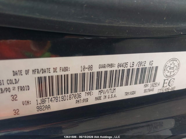 Aukcja sprzedaży 2009 Jeep Compass, vin: 1J8FT47B19D187036, numer aukcji: 12631586