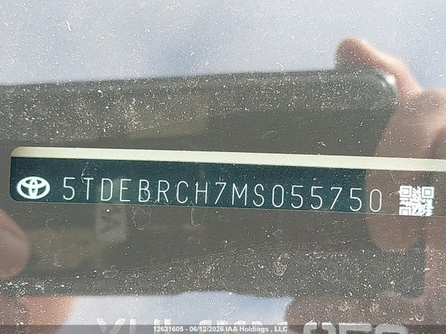 12631605 :رقم المزاد ، 5TDEBRCH7MS055750 vin ، 2021 Toyota Highlander Hybrid Limited مزاد بيع
