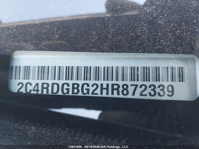 Aukcja sprzedaży 2017 Dodge Grand Caravan Cvp/sxt, vin: 2C4RDGBG2HR872339, numer aukcji: 12631608