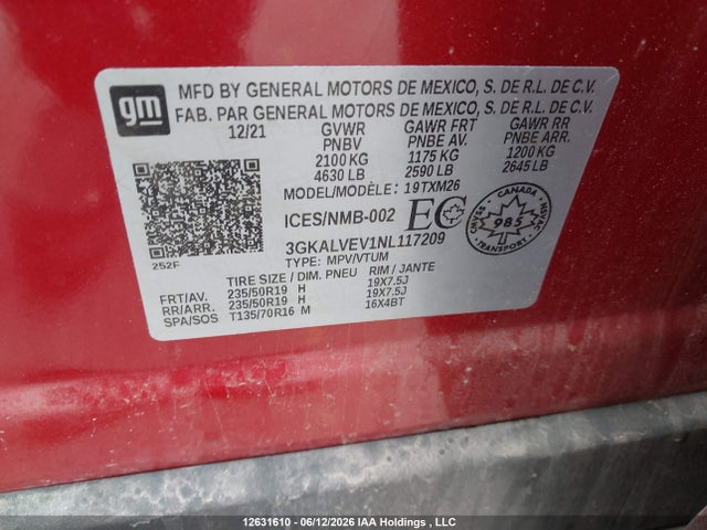 GMC Terrain Slt 2022 3GKALVEV1NL117209 Image 19