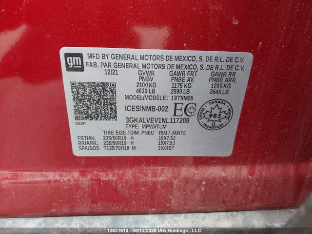 GMC Terrain Slt 2022 3GKALVEV1NL117209 Image 9