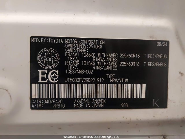 JTMGB3FV2RD221912 Toyota Rav4 Prime Xse