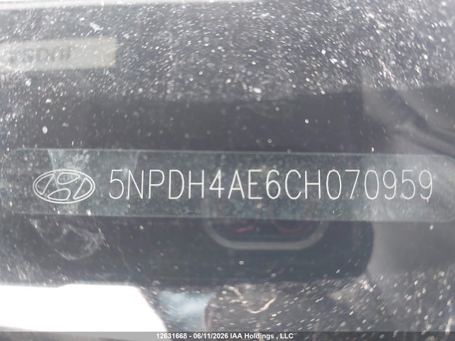2012 Hyundai Elantra Gls/limited მანქანა იყიდება აუქციონზე, vin: 5NPDH4AE6CH070959, აუქციონის ნომერი: 12631668