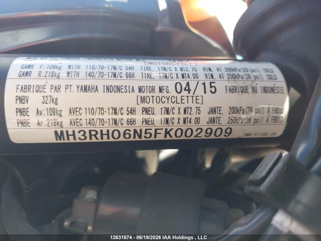 Yamaha YZFR3 2015 MH3RH06N5FK002909 Image 10