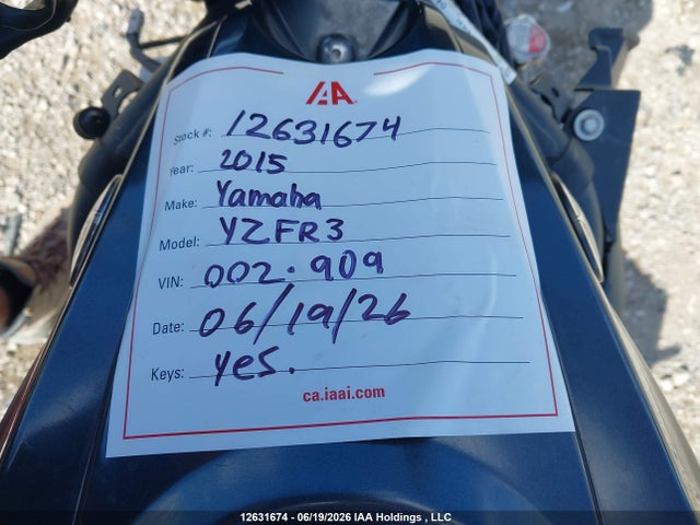 Yamaha YZFR3 2015 MH3RH06N5FK002909 Image 12