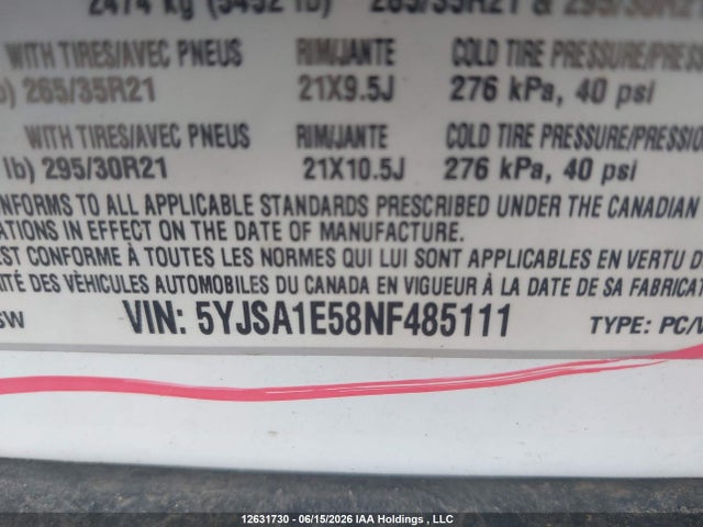 Tesla Model S Awd 2022 5YJSA1E58NF485111 Image 9