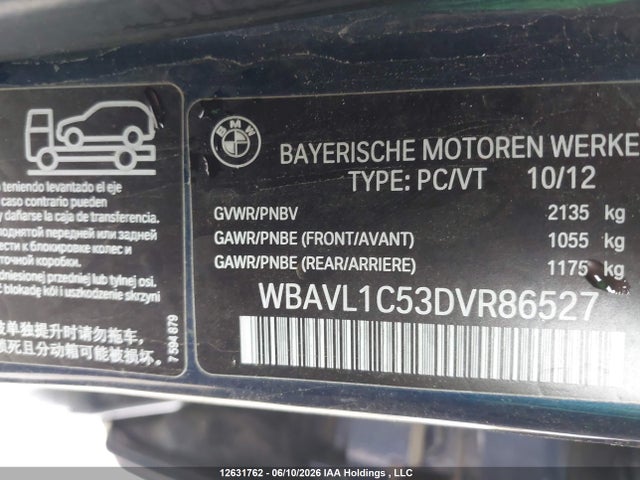 Aukcja sprzedaży 2013 Bmw X1 Xdrive28i, vin: WBAVL1C53DVR86527, numer aukcji: 12631762