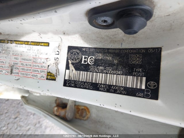 Aukcja sprzedaży 2017 Toyota Prius V, vin: JTDZN3EUXHJ069340, numer aukcji: 12631793