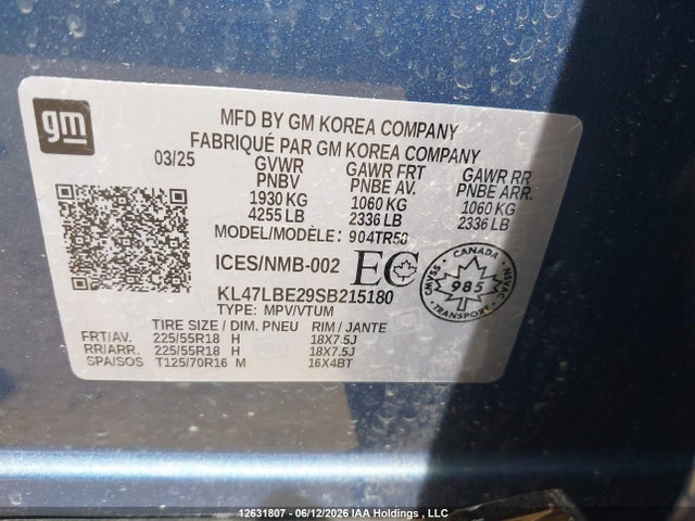 Продаж на аукціоні авто 2025 Buick Envista Sport Touring Fwd, vin: KL47LBE29SB215180, номер лоту: 12631807