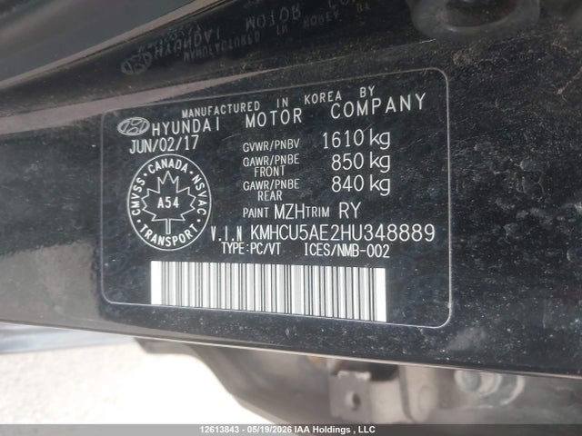 Продаж на аукціоні авто 2017 Hyundai Accent Gls, vin: KMHCU5AE2HU348889, номер лоту: 12613843
