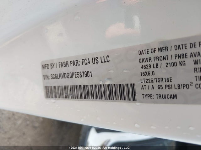 RAM Promaster 2500 2500 High 2023 3C6LRVDG0PE587901 Image 19