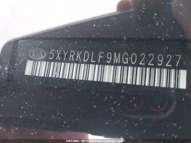 2021 Kia Sorento 2.5t Sx W/black Leather/2.5t Sx W/burgundy Leather მანქანა იყიდება აუქციონზე, vin: 5XYRKDLF9MG022927, აუქციონის ნომერი: 12631864