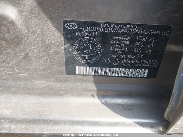Продаж на аукціоні авто 2015 Hyundai Elantra Se/sport/limited, vin: 5NPDH4AE6FH548155, номер лоту: 12631889