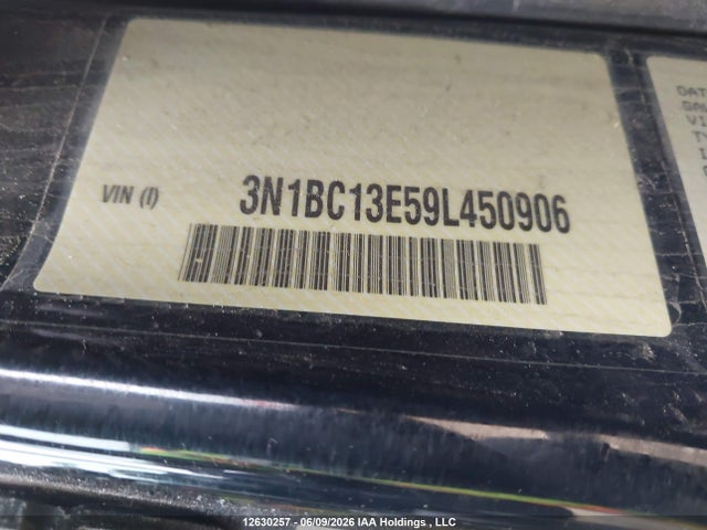 2009 Nissan Versa 1.8sl მანქანა იყიდება აუქციონზე, vin: 3N1BC13E59L450906, აუქციონის ნომერი: 12630257