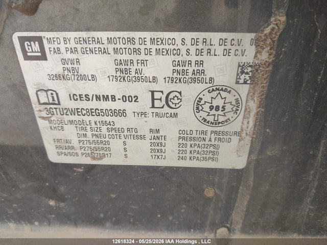 3GTU2WEC8EG503666 GMC Sierra 1500 Denali