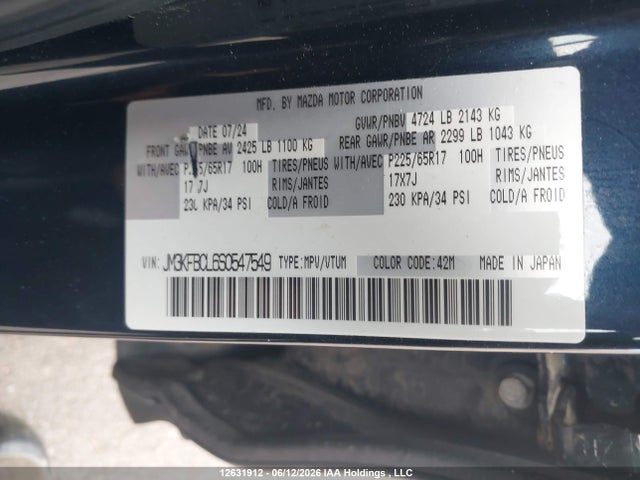 JM3KFBCL6S0547549 Mazda Cx-5 Preferred