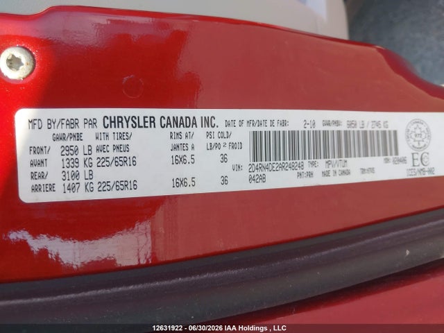 Продаж на аукціоні авто 2010 Dodge Grand Caravan Se, vin: 2D4RN4DE2AR248248, номер лоту: 12631922