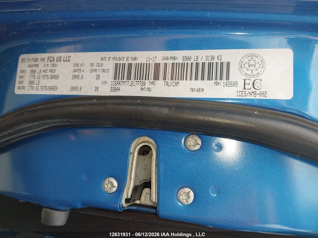 Продаж на аукціоні авто 2018 Dodge Ram 1500, vin: 1C6RR7MT7JS177720, номер лоту: 12631931