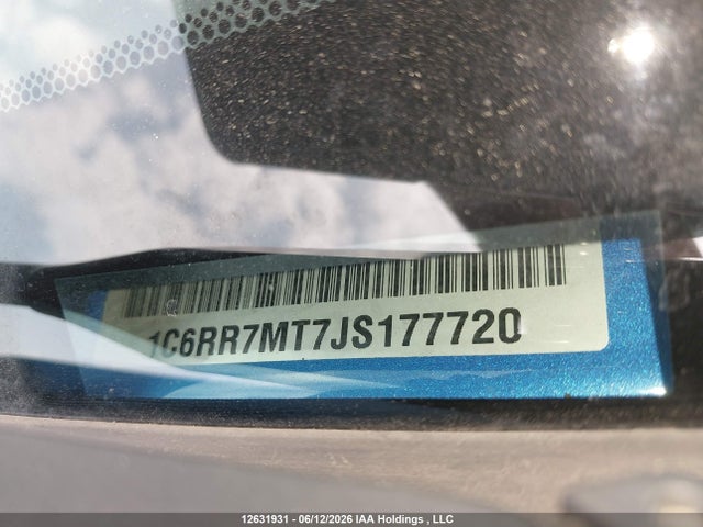 Продаж на аукціоні авто 2018 Dodge Ram 1500, vin: 1C6RR7MT7JS177720, номер лоту: 12631931
