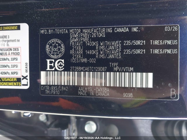 2T2BBMCA6TC129087 Lexus Rx 350h