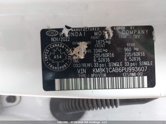 Hyundai Kona Essential 2023 KM8K1CAB6PU993607 Image 9