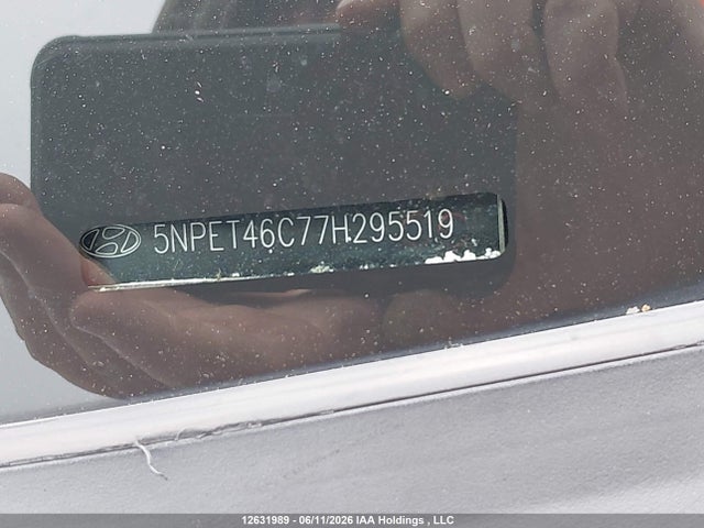 2007 Hyundai Sonata Gls მანქანა იყიდება აუქციონზე, vin: 5NPET46C77H295519, აუქციონის ნომერი: 12631989