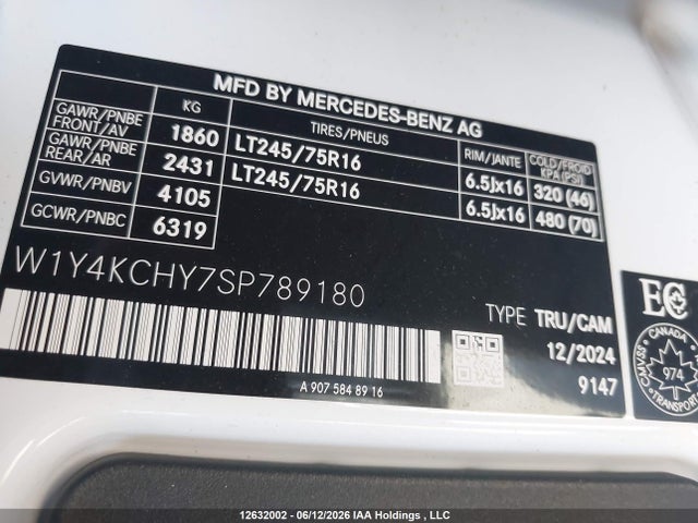 W1Y4KCHY7SP789180 Mercedes-Benz Sprinter 2500