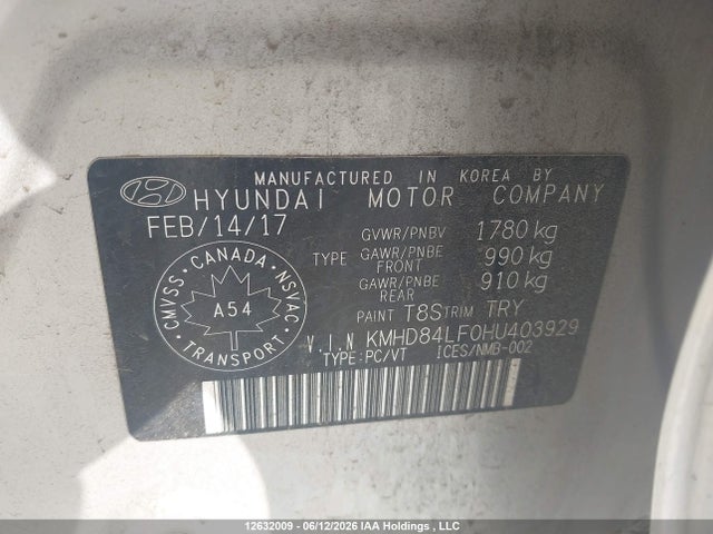 Aukcja sprzedaży 2017 Hyundai Elantra Se/value/limited, vin: KMHD84LF0HU403929, numer aukcji: 12632009