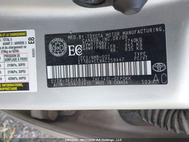 Aukcja sprzedaży 2010 Toyota Corolla S/le/xle, vin: 2T1BU4EE8AC259447, numer aukcji: 12632042