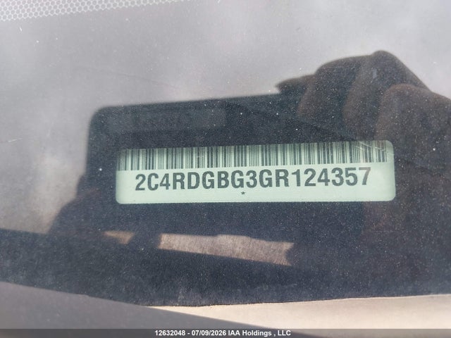 Dodge Grand Caravan 2016 2C4RDGBG3GR124357 Image 9