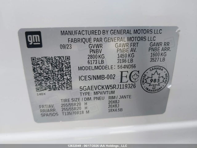 Buick Enclave Avenir 2024 5GAEVCKW5RJ119326 Image 9