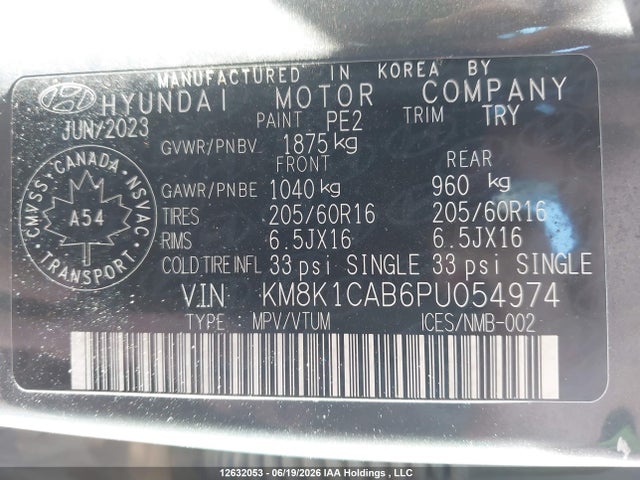 Hyundai Kona Essential 2023 KM8K1CAB6PU054974 Image 9