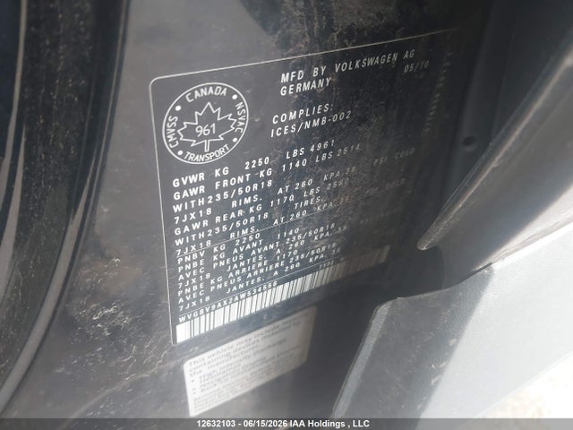 Продажа на аукционе авто 2010 Volkswagen Tiguan Se/sel, vin: WVGBV9AX2AW534556, номер лота: 12632103